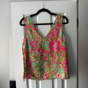 Lilly Pulitzer size small women’s shirt, 100% silk